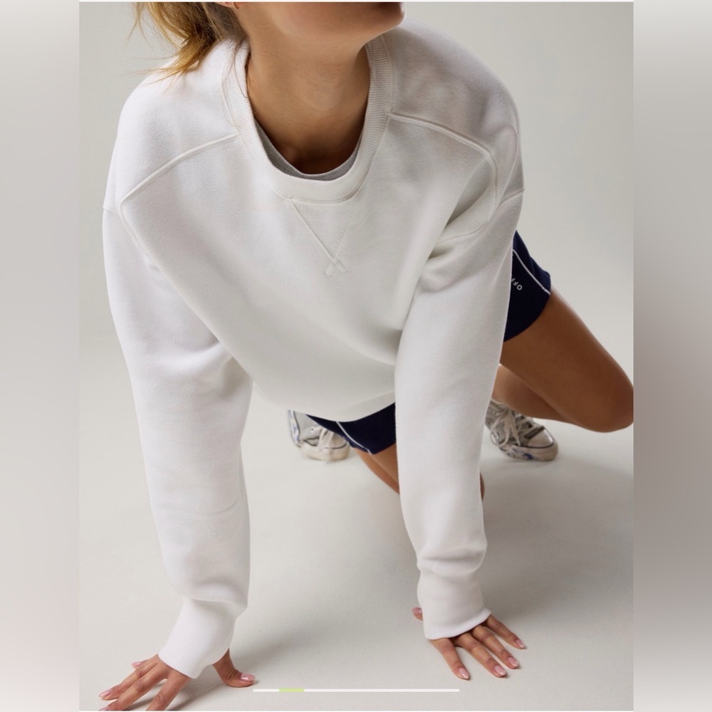 AERIE NWT white women’s Cloud Fleece Sweater